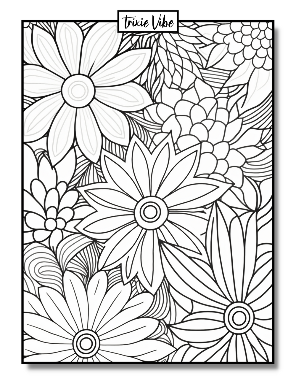 Flower Pattern Coloring Pages