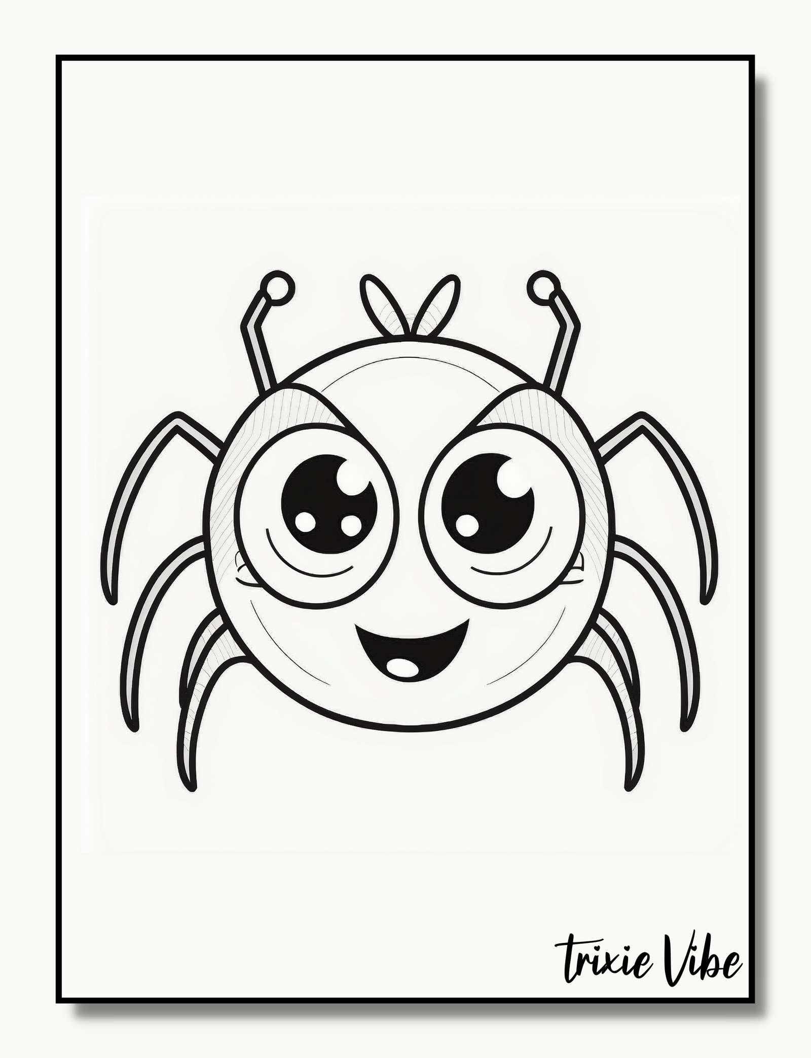 Printable Cute Spider Coloring Pages For Kids