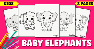 Free Printable Cute Baby Elephant Coloring Pages For Kids