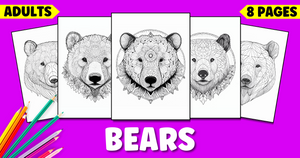 Realistic Bear Coloring Pages