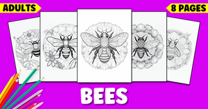 Free Printable Realistic Bee Coloring Pages for Adults: Uncover the Beauty of Bees with Every Stroke