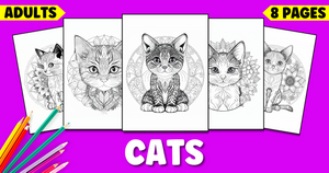 Cat Coloring Pages for Adults