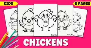 Free Cute Chicken Coloring Pages for Kids