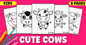 Free Printable Cute Cow Coloring Pages for Kids