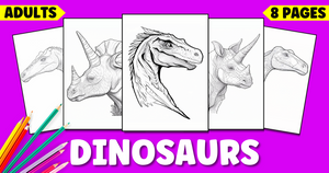Printable Realistic Dinosaur Coloring Pages for Adults
