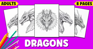 Realistic Dragon Coloring Pages for Adults