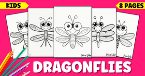 Free Cute Printable Dragonfly Coloring Pages for Kids