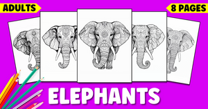Realistic Elephant Coloring Pages For Adults