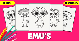 Emu Coloring Pages