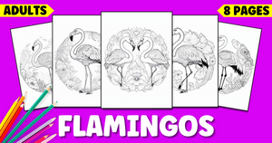 Flamingo Coloring Pages for Adults