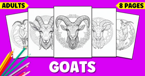 Goat Coloring Pages for Adults