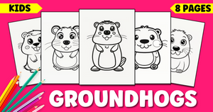 Groundhog Coloring Pages for Kids