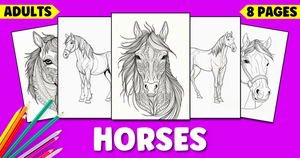Free Printable Realistic Horse Coloring Pages for Adults
