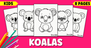 Free Printable Cute Koala Coloring Pages for Kids