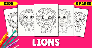 Printable Cute Lion Coloring Pages For Kids: Roar with Color!