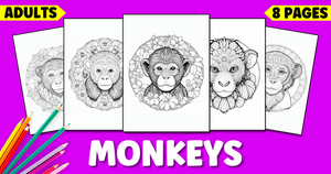 Realistic Monkey Coloring Pages