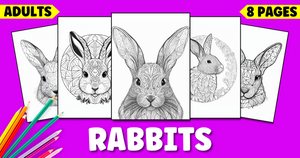 Rabbit Coloring Pages for Adults