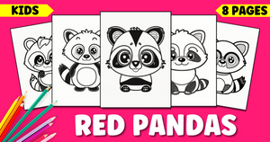 Red Panda Coloring Pages for Kids