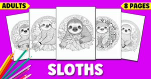Sloth Coloring Pages for Adults