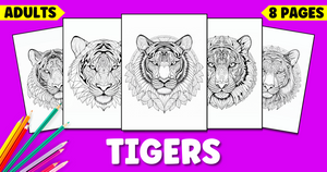 Realistic Tiger Coloring Pages