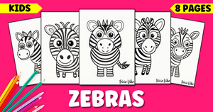 Cute Printable Zebra Coloring Pages for Kids