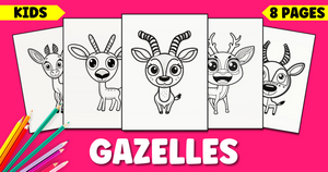 Gazelle Coloring Pages for Kids