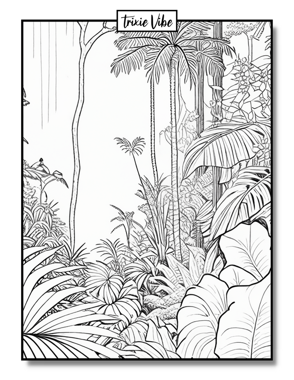 Jungle Coloring Pages for Adults